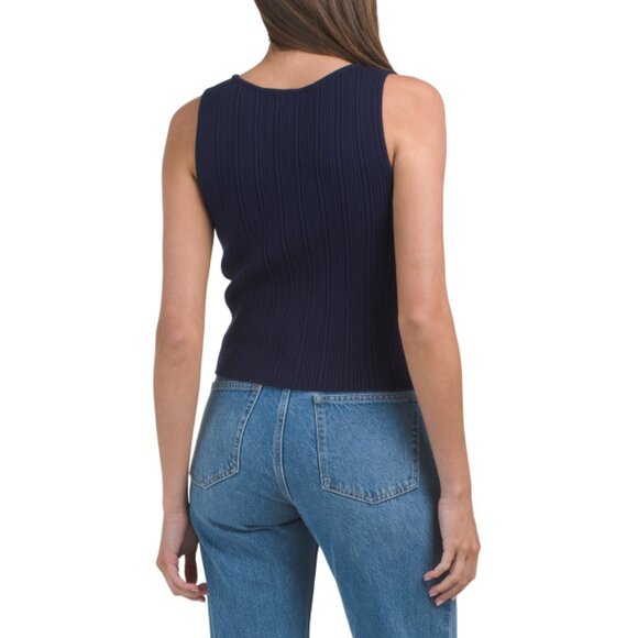MARLED Evening Blue Mixed Rib Layering Tank - Picture 2 of 2